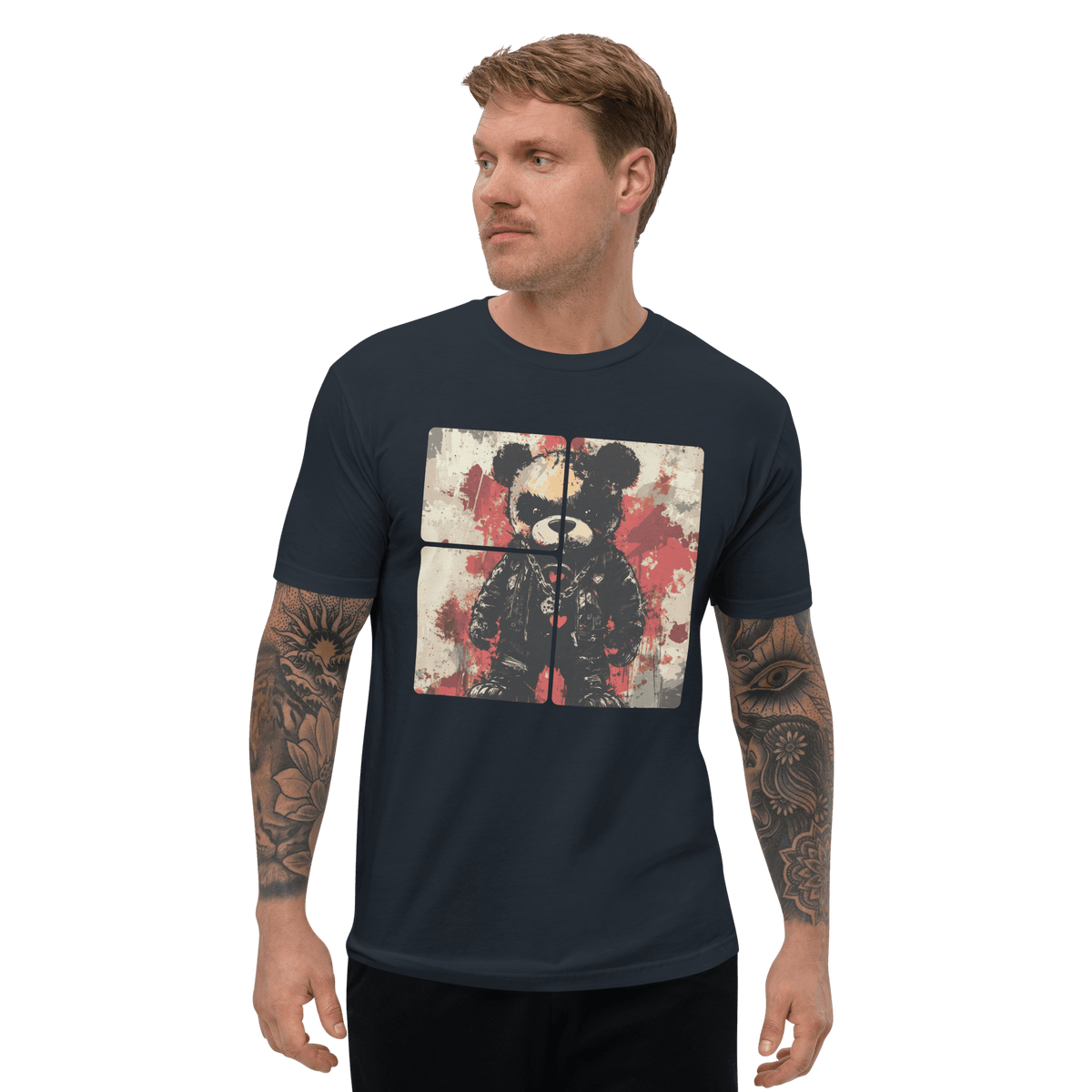 Kurzärmeliges Herren T-Shirt--TEDDY - BloodMonk3y Herodad Brand