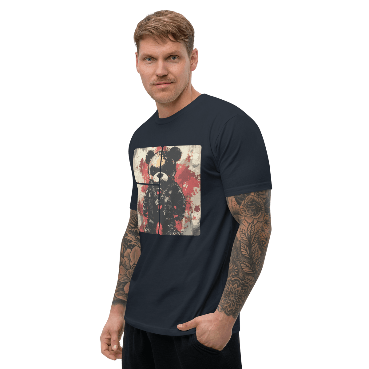 Kurzärmeliges Herren T-Shirt--TEDDY - BloodMonk3y Herodad Brand