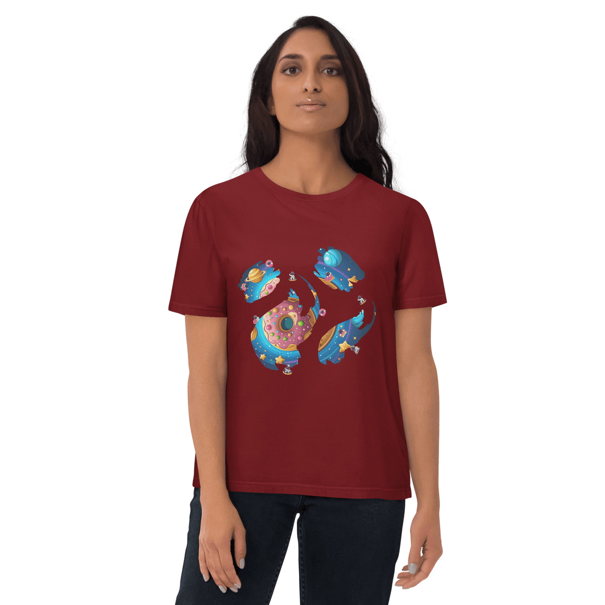 Damen Bio-Baumwoll-T-Shirt--ASTROGALAXY - BloodMonk3y Herodad Brand